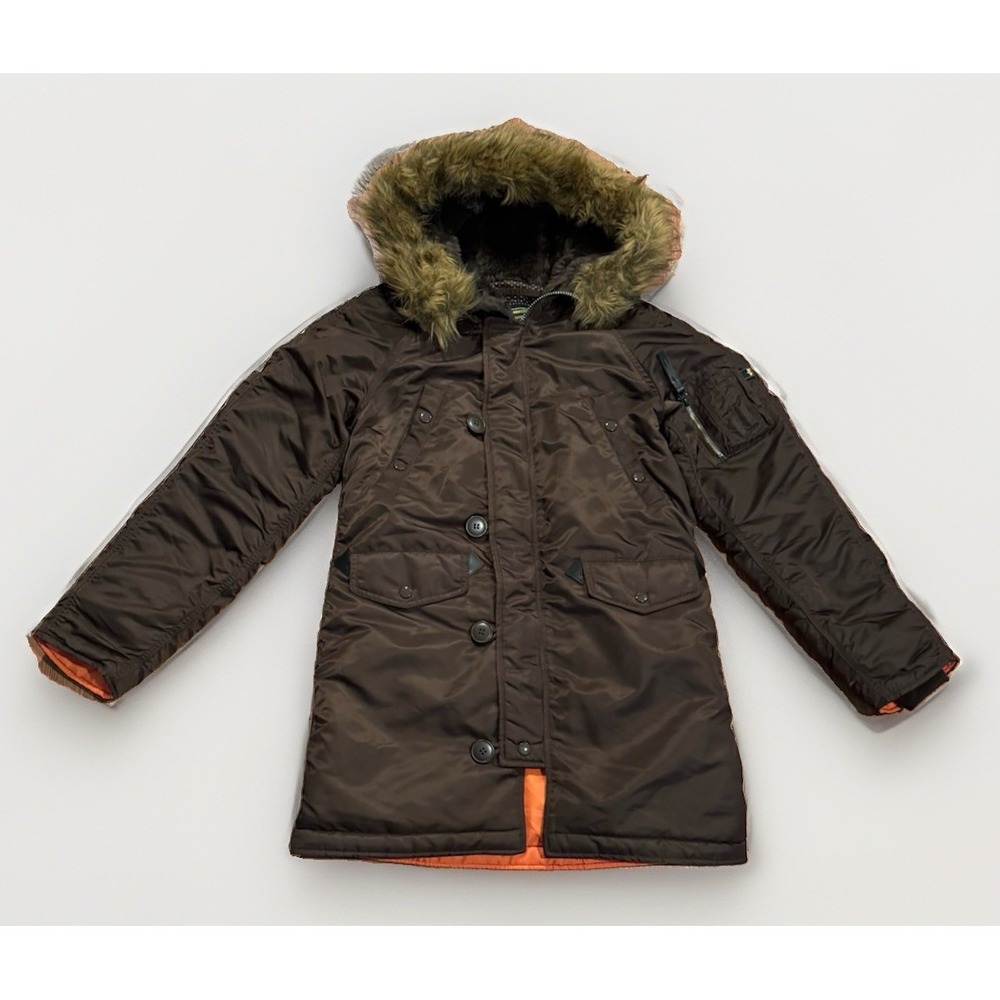 Vintage Alpha Industries N-3B Parka Jacket Extreme Cold Weather Hooded Women S